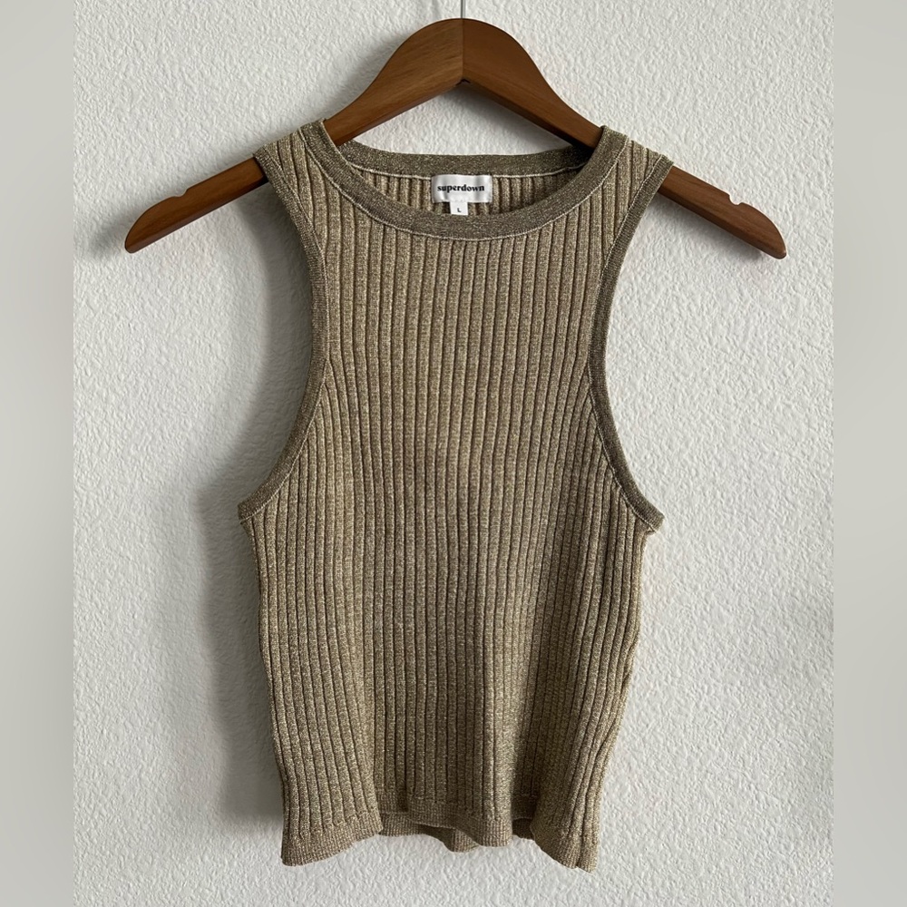 Superdown Sonya Rib Sweater Tank (L) - Picture 2 of 5